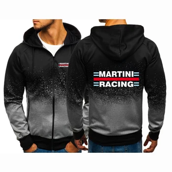 2023 Jaunu Vīriešu Martini Racing Drukāšanas Gadījuma HipHop Harajuku Gradientu, Krāsu Kapuci Vilnas sporta Krekli Rāvējslēdzēju Jaka Hoodies