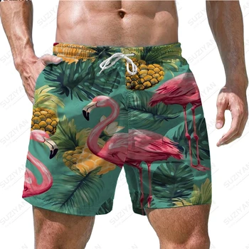 Hawaii Drukāšanas Šorti Sērfot Kuģa Šorti Vasaras Vīri, Ātri žāvēšanas Beachwear Plus Lieluma Peldkostīmu, Šorti Ikdienas Modes Šorti